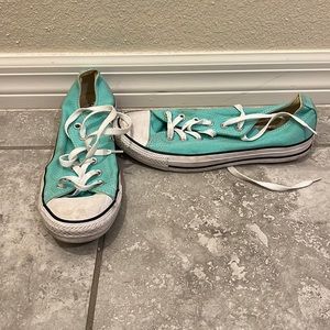 Teal Converse sneakers